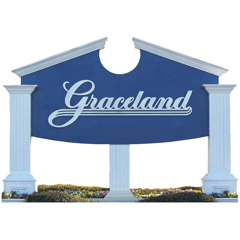 Wet Paint Printing Graceland Sign at Elvis Boulevard Memphis